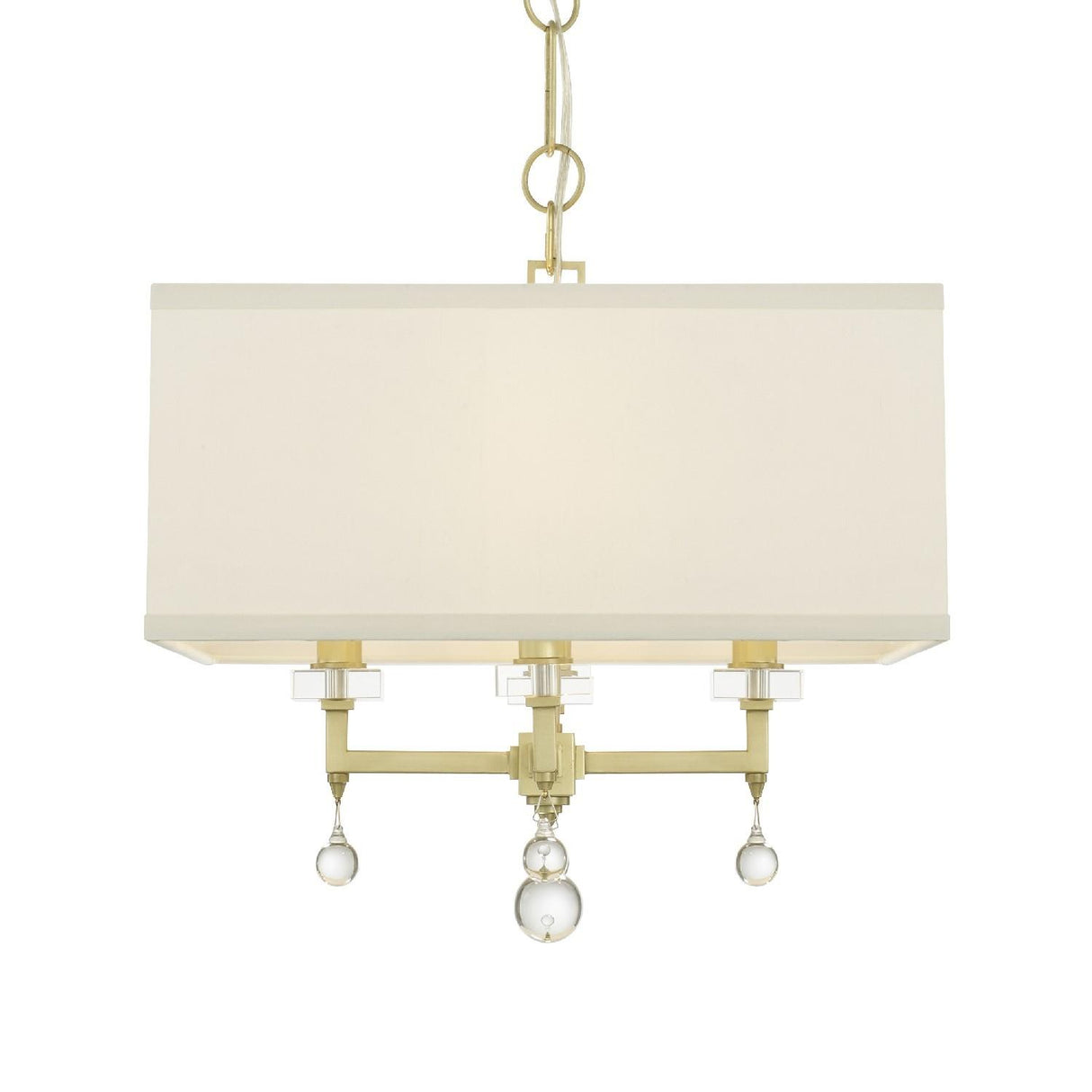 Crystorama Paxton 4 Light Aged Brass Chandelier