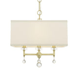 Crystorama Paxton 4 Light Aged Brass Chandelier