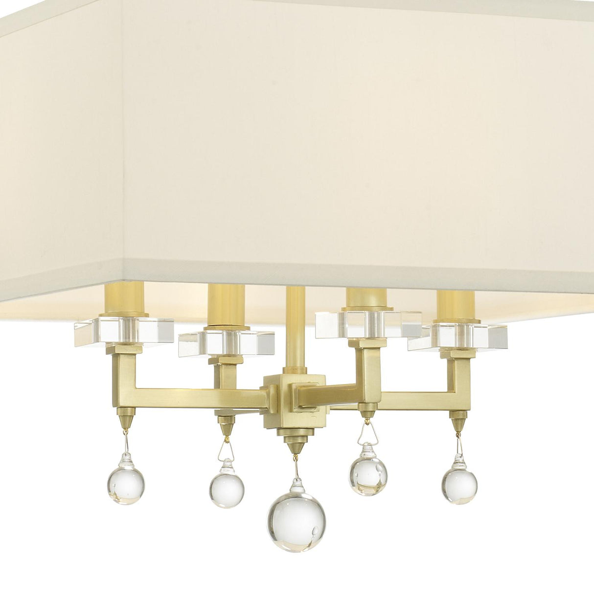 Crystorama Paxton 4 Light Aged Brass Chandelier