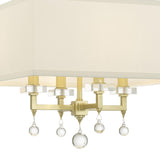 Crystorama Paxton 4 Light Aged Brass Chandelier