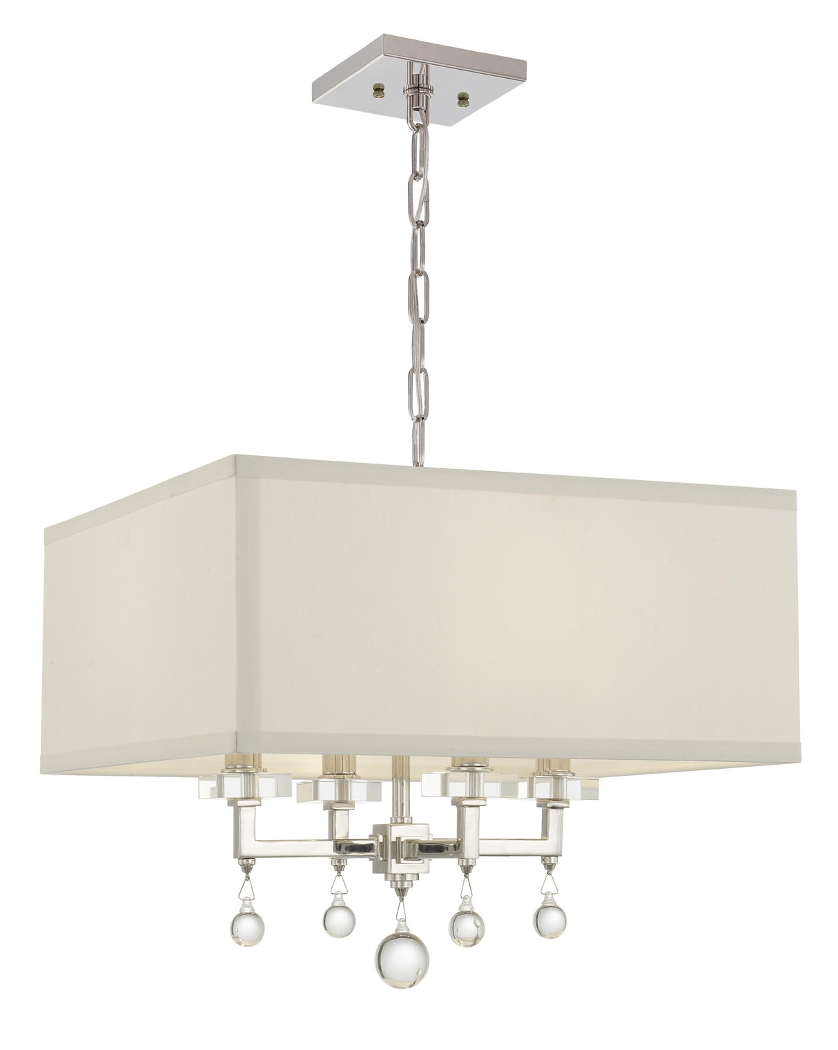 Crystorama Paxton 4 Light Polished Nickel Chandelier
