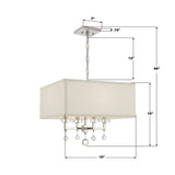 Crystorama Paxton 4 Light Polished Nickel Chandelier