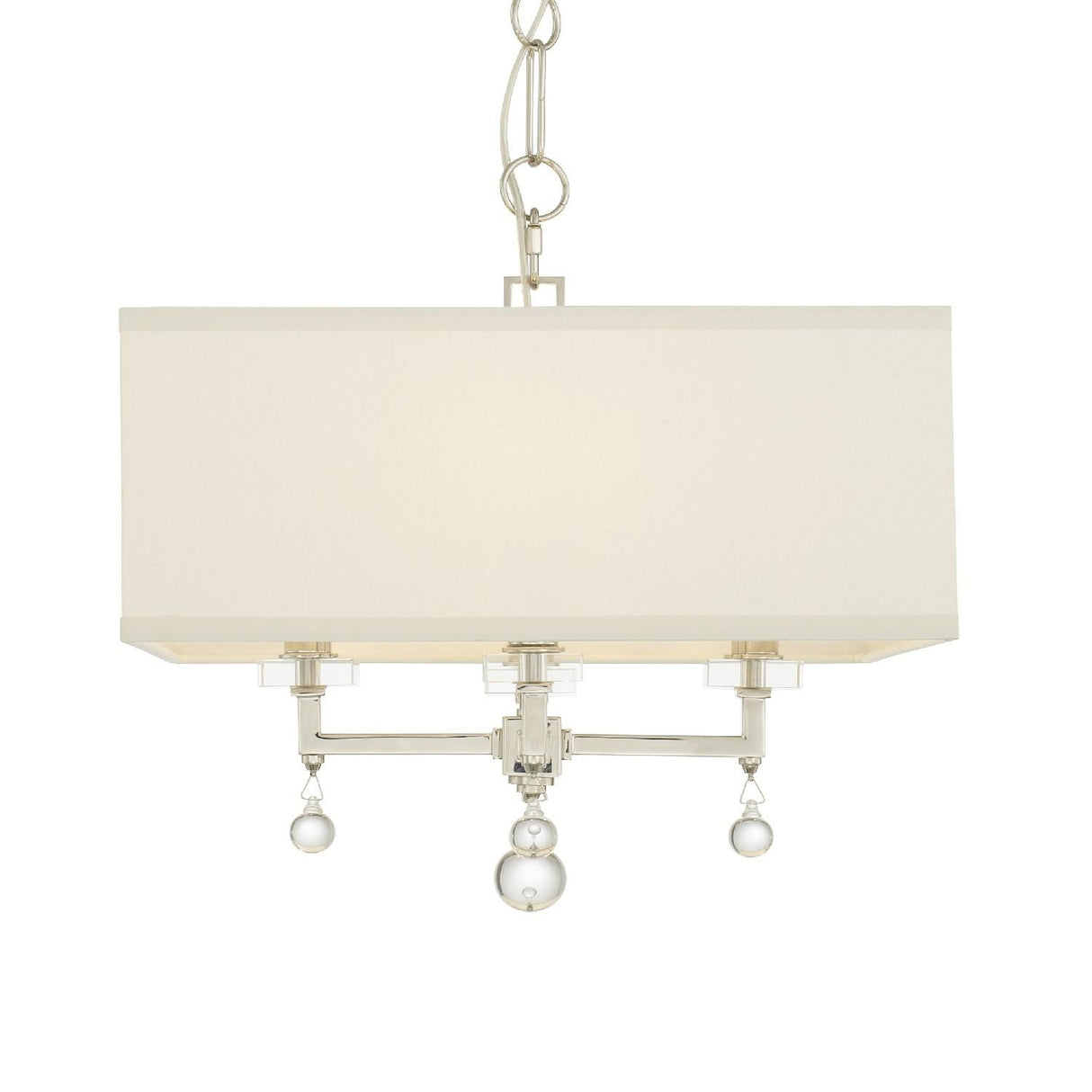 Crystorama Paxton 4 Light Polished Nickel Chandelier