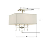 Crystorama Paxton 4 Light Polished Nickel Semi Flush Mount