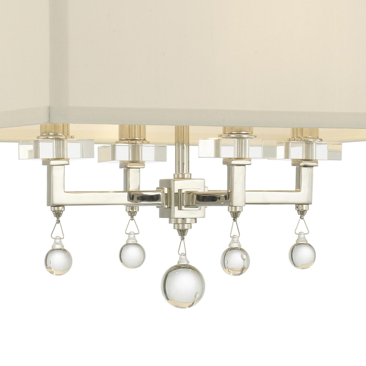 Crystorama Paxton 4 Light Polished Nickel Semi Flush Mount