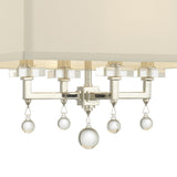 Crystorama Paxton 4 Light Polished Nickel Semi Flush Mount