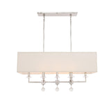 Crystorama Paxton 8 Light Polished Nickel Linear Chandelier