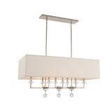 Crystorama Paxton 8 Light Polished Nickel Linear Chandelier