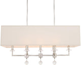 Crystorama Paxton 8 Light Polished Nickel Linear Chandelier