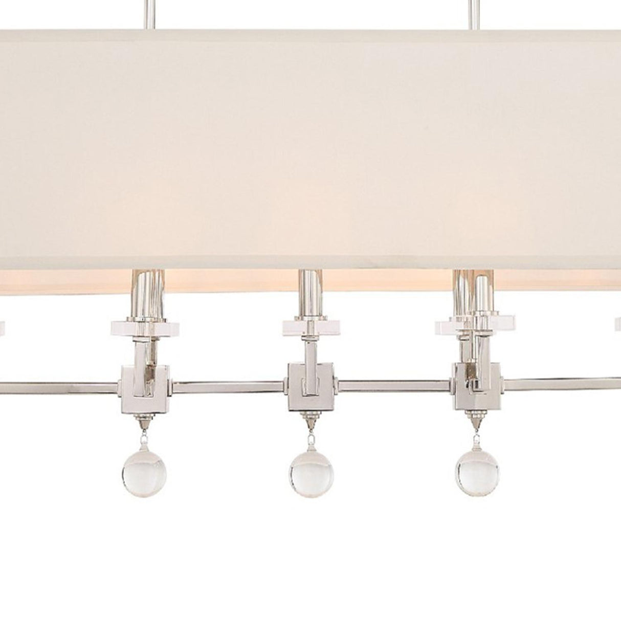 Crystorama Paxton 8 Light Polished Nickel Linear Chandelier