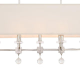 Crystorama Paxton 8 Light Polished Nickel Linear Chandelier