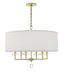 Crystorama Paxton 6 Light Aged Brass Chandelier