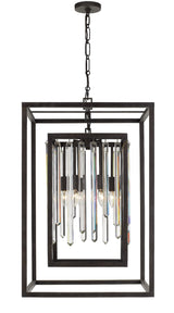 Crystorama Hollis 6 Light Forged Bronze Lantern Chandelier
