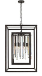 Crystorama Hollis 6 Light Forged Bronze Lantern Chandelier