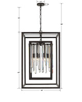 Crystorama Hollis 6 Light Forged Bronze Lantern Chandelier