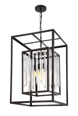 Crystorama Hollis 6 Light Forged Bronze Lantern Chandelier