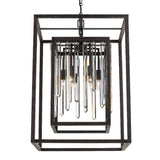Crystorama Hollis 6 Light Forged Bronze Lantern Chandelier
