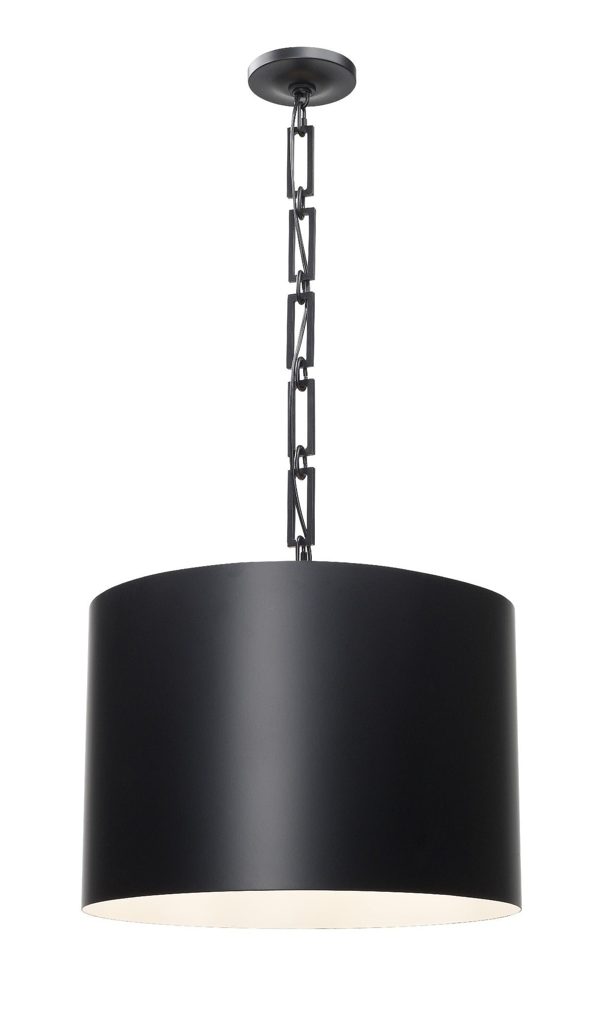 Crystorama Brian Patrick Flynn Alston 6 Light Matte Black + White Pendant