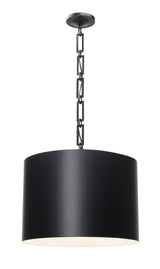Crystorama Brian Patrick Flynn Alston 6 Light Matte Black + White Pendant