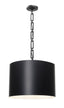 Crystorama Brian Patrick Flynn Alston 6 Light Matte Black + White Pendant