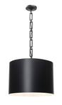 Crystorama Brian Patrick Flynn Alston 6 Light Matte Black + White Pendant