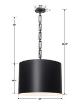 Crystorama Brian Patrick Flynn Alston 6 Light Matte Black + White Pendant