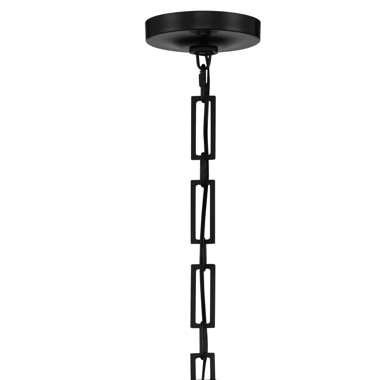 Crystorama Brian Patrick Flynn Alston 6 Light Matte Black + White Pendant