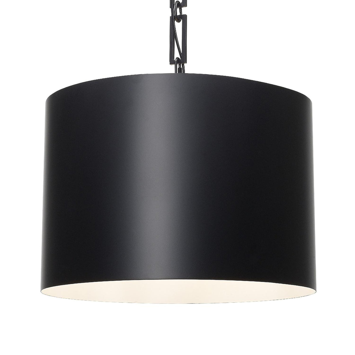 Crystorama Brian Patrick Flynn Alston 6 Light Matte Black + White Pendant