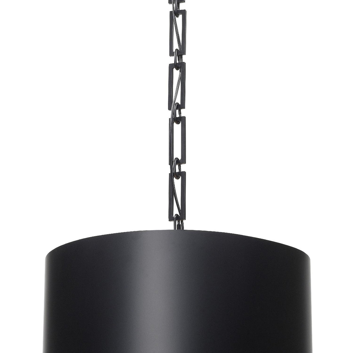 Crystorama Brian Patrick Flynn Alston 6 Light Matte Black + White Pendant