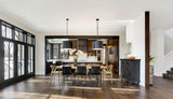 Crystorama Brian Patrick Flynn Alston 6 Light Matte Black + White Pendant