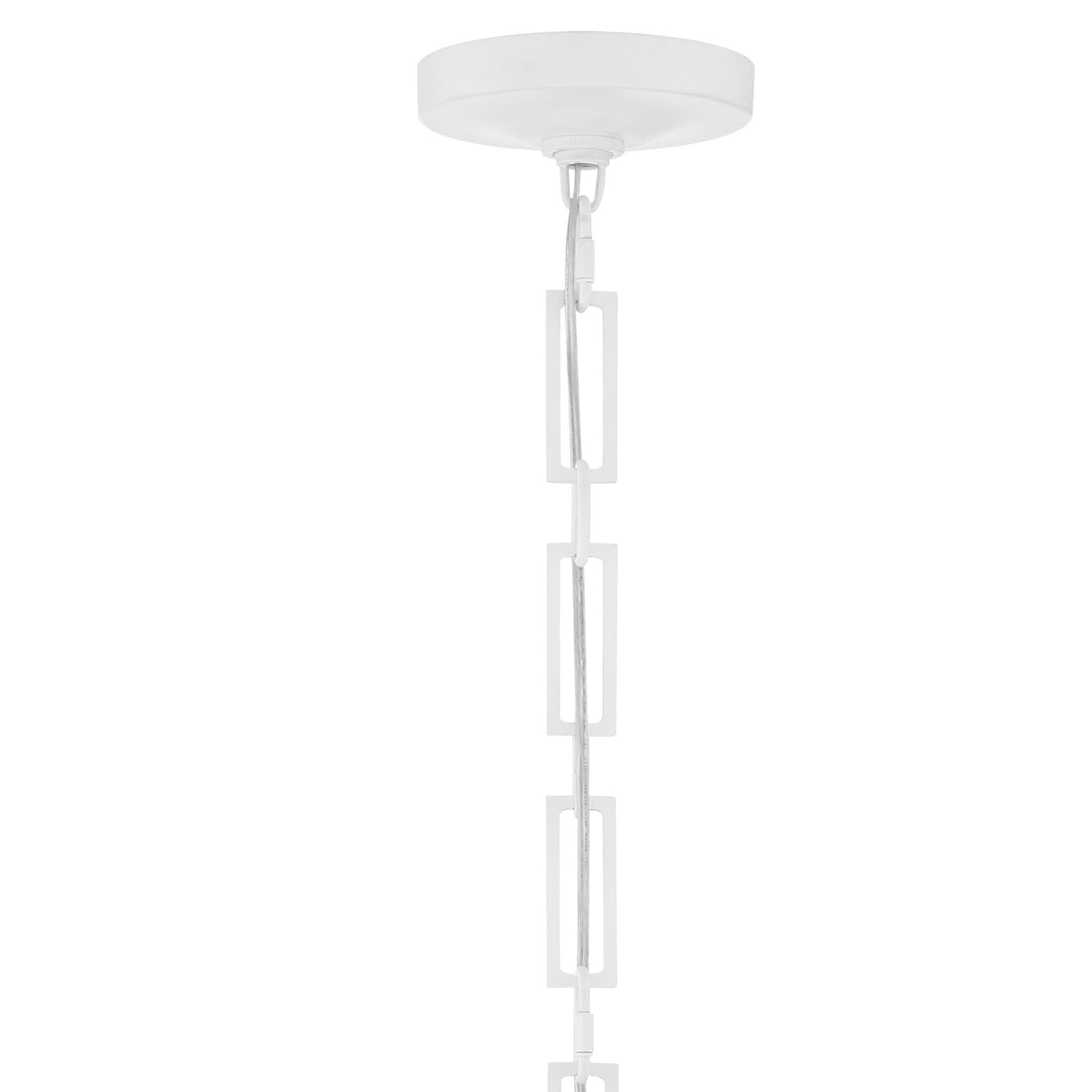 Crystorama Brian Patrick Flynn Alston 6 Light Matte White + Antique Gold Pendant