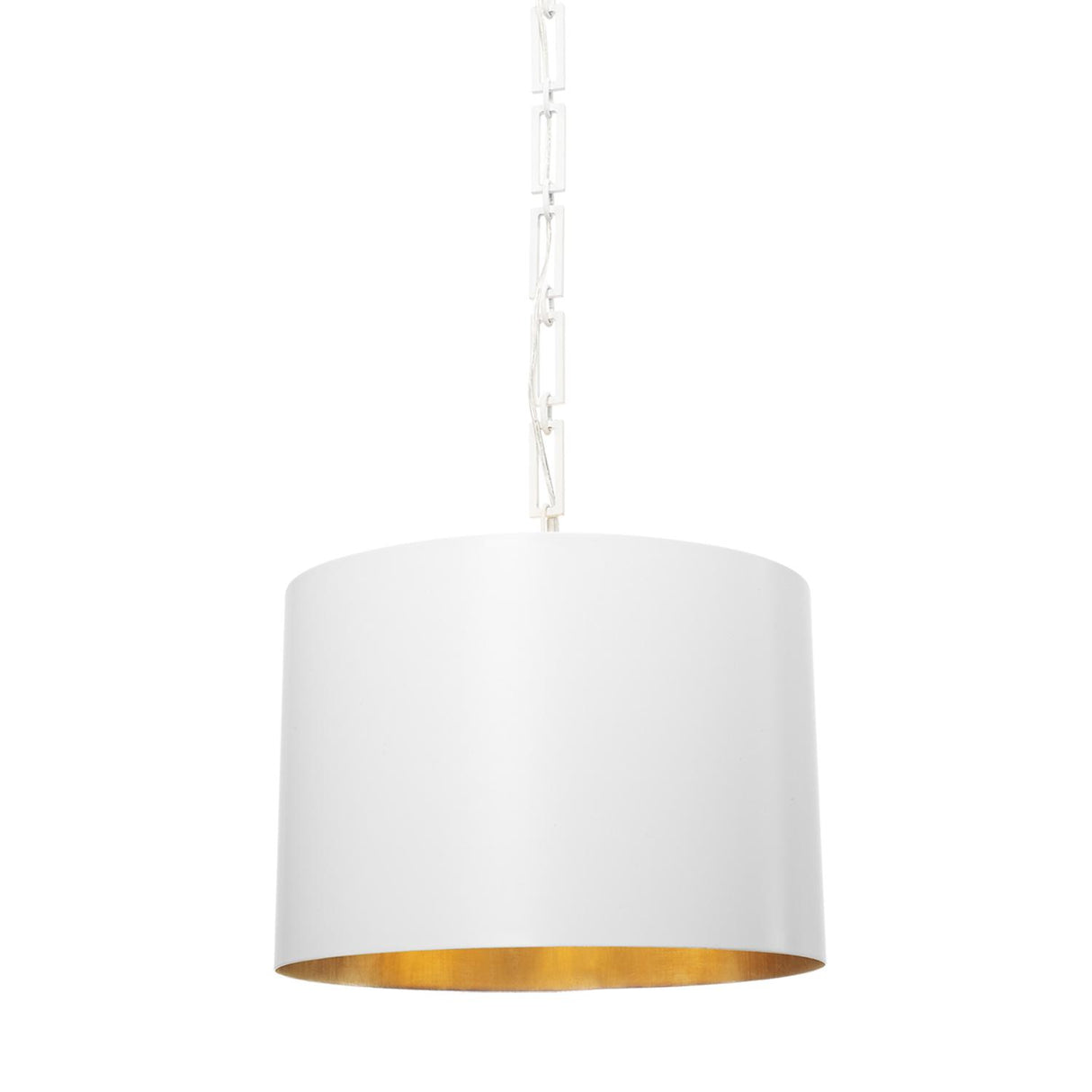 Crystorama Brian Patrick Flynn Alston 6 Light Matte White + Antique Gold Pendant