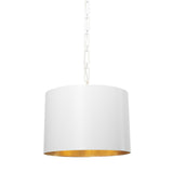 Crystorama Brian Patrick Flynn Alston 6 Light Matte White + Antique Gold Pendant