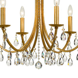 Crystorama Bridgehampton 6 Light Swarovski Strass Crystal Antique Gold Chandelier
