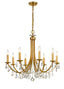 Crystorama Bridgehampton 8 Light Hand Cut Crystal Antique Gold Chandelier