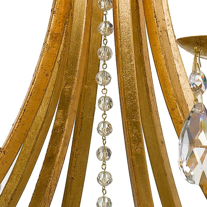 Crystorama Bridgehampton 8 Light Spectra Crystal Antique Gold Chandelier
