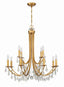 Crystorama Bridgehampton 12 Light Spectra Crystal Antique Gold Chandelier