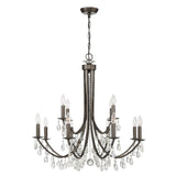 Crystorama Bridgehampton 12 Light Swarovski Strass Crystal Vibrant Bronze Chandelier