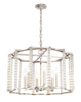 Crystorama Carson 6 Light Polished Nickel Lantern Chandelier