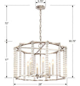 Crystorama Carson 6 Light Polished Nickel Lantern Chandelier