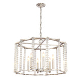 Crystorama Carson 6 Light Polished Nickel Lantern Chandelier