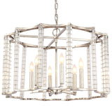 Crystorama Carson 6 Light Polished Nickel Lantern Chandelier