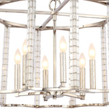 Crystorama Carson 6 Light Polished Nickel Lantern Chandelier
