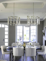 Crystorama Carson 6 Light Polished Nickel Lantern Chandelier