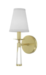 Crystorama Baxter 1 Light Aged Brass Sconce