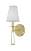 Crystorama Baxter 1 Light Aged Brass Sconce