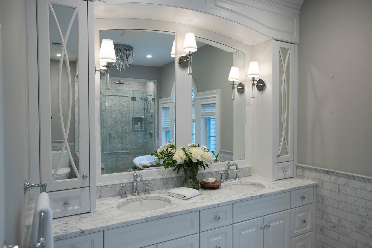 Crystorama Baxter 1 Light Polished Nickel Sconce