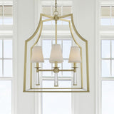 Crystorama Baxter 4 Light Aged Brass Lantern Chandelier