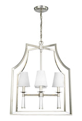 Crystorama Baxter 4 Light Polished Nickel Lantern Chandelier