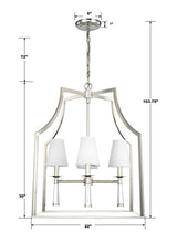 Crystorama Baxter 4 Light Polished Nickel Lantern Chandelier